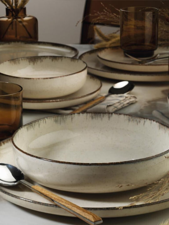 Kutahya Porselen Mood Beige Porcelain Dinnerware Set 40pcs
