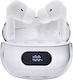 Intenso T312AE In-ear Bluetooth Handsfree Căști cu Carcasă de Încărcare Alb