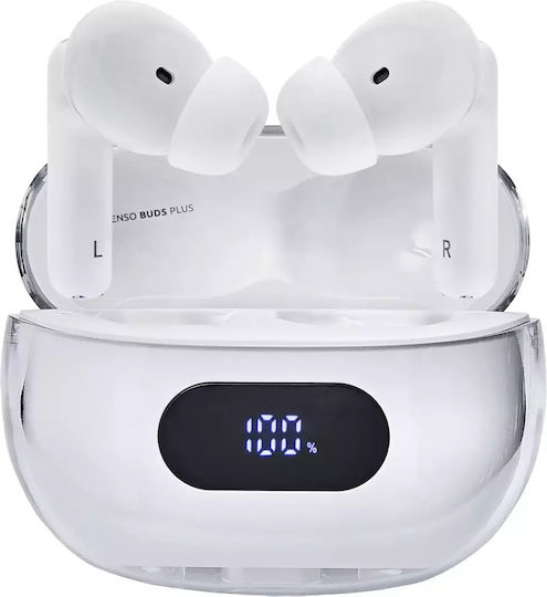 Intenso T312AE In-ear Bluetooth Handsfree Căști cu Carcasă de Încărcare Alb