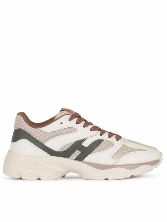 Hogan Femei Sneakers Beige Leather