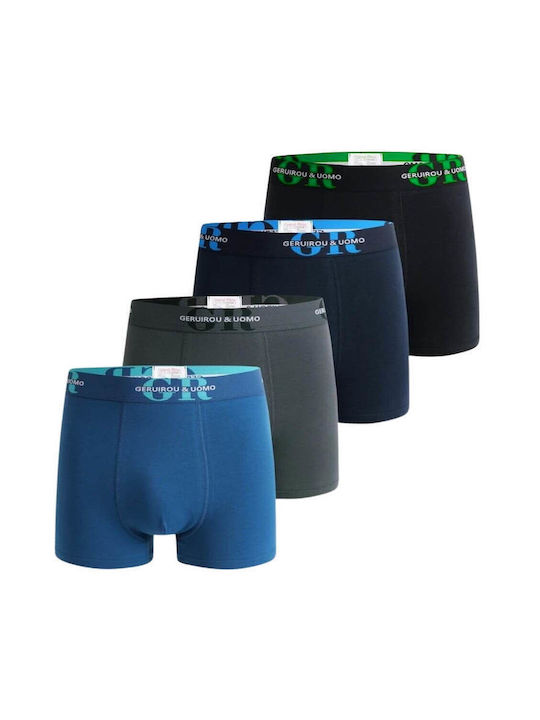 Uomo Herren Boxershorts Colorful 4Packung