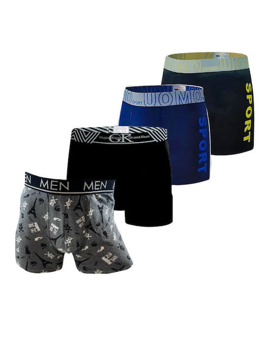 Uomo Herren Boxershorts Colorful 4Packung