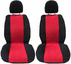 Auto Gs Πλατοκάθισμα 2τμχ Alcantara Μαύρα