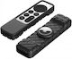 Carcasă de protecție Thd pentru telecomanda Apple TV 4K 2021 cu suport Airtag din silicon negru