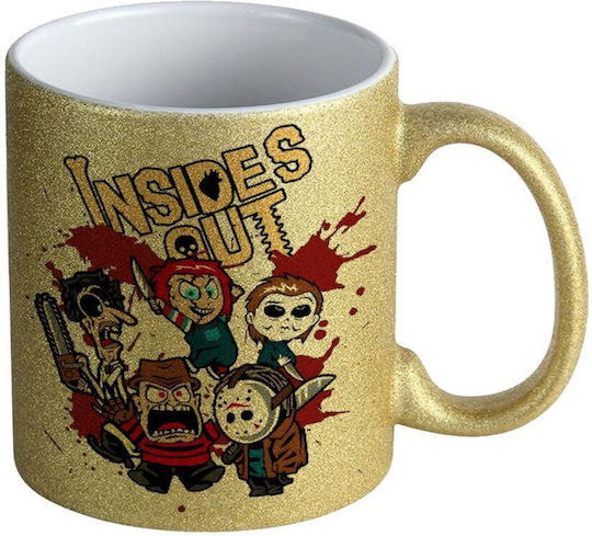 Koupakoupa Halloween Inside Out Becher Keramik Gold 330ml Koupakoupa Halloween Inside Out Becher Keramik Gold 330ml