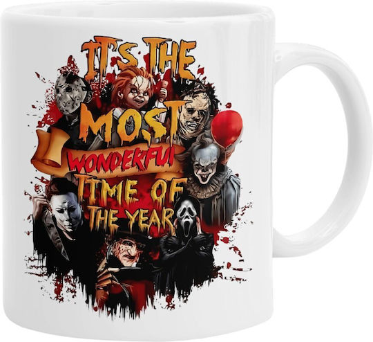 Koupakoupa Halloween It's Most Wonderful Time Of The Year Becher Keramik Weiß 330ml
