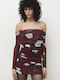 Mini Abendkleid Burgundisch