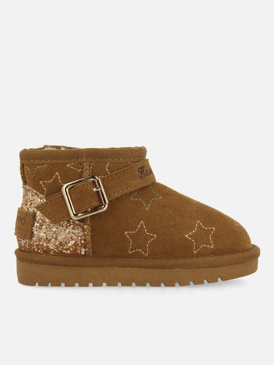 Gioseppo Leather Kids Boots Tabac Brown