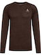 Odlo Essential Seamless Men's Thermal Long-Sleeved Burgundy Shirt