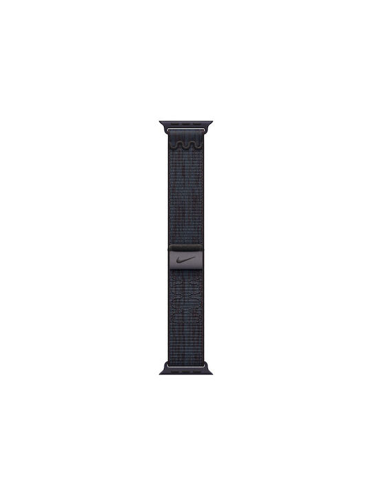 Apple Nike Sport Loop 46mm Λουράκι Υφασμάτινο Black/Blue (Apple Watch 44, 45, 46, 49mm)