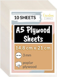 Creative Deco 10 X A5 Poplar Plywood 148 X 210 X 3mm Plywood Sheets Diy Crafts Ideal Pyrography Laser Cutting Modeling Milling Cnc Plotter Jigsaw Creative Deco 10 X A5 Poplar Plywood 148 X 210 X 3mm Plywood Sheets Diy Crafts Ideal Pyrography Laser Cutting Modeling Milling Cnc Plotter Jigsaw