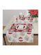 Christmas Table Runner Merry Christmas Ecru