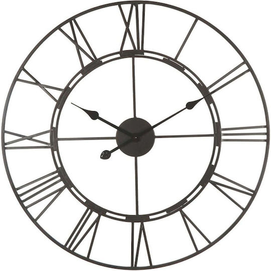 Marhome Wanduhr Schwarz Rund Mit Lateinischen Zahlen F68x3,5cm 2/Box 15-94253