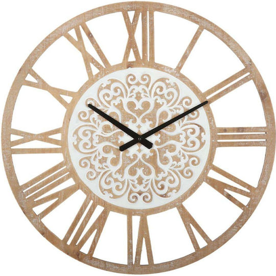 Wanduhren Braun Runde Motiv Pflanzen F60x3.5cm 4/Stück 15-94238