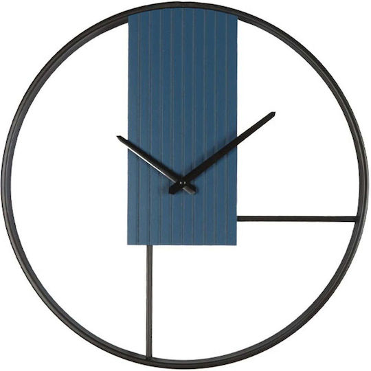 Marhome Wanduhr Schwarz Blau Rund F40x4,5cm 6/Stück 15-94233