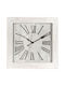 Wall Clock White Vintage Square Glass & Latin Numbers 60x60x6cm 2/Box