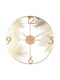 Wall Clock Gold Round Tropical Perforated Diameter 60x3.5cm 4/box 15-94244