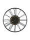 Wall Clock Black Metallic Round Narrow Latin Numerals Φ80x5cm 2/box 15-94271