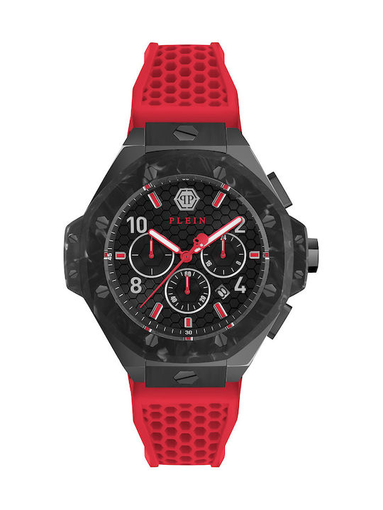 Philipp Plein Chrono Royal Ρολόι Μπαταρίας με Καουτσούκ Λουράκι Philipp Plein Chrono Royal Ρολόι Μπαταρίας με Καουτσούκ Λουράκι