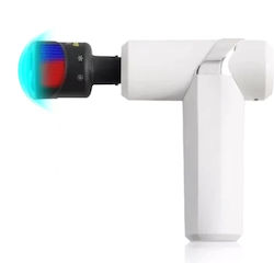Pistol de Masaj Mini Fără Fir cu 5 Trepte Compresie Cald-Rece King Relax Alb