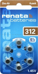 Renata Hearing Aid Batteries 312 1.45V Renata Hearing Aid Batteries 312 1.45V