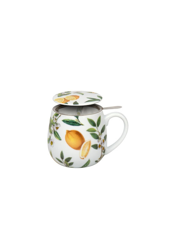 Konitz Mug from Porcelain with Lid Multicolored 420ml