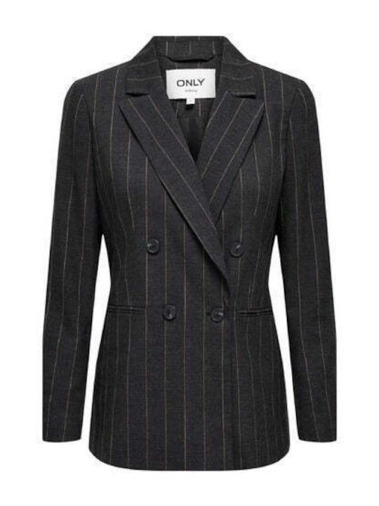 Only Lang Damen Blazer Gray