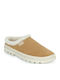 Damen Hausschuhe Braune Leder Clogs