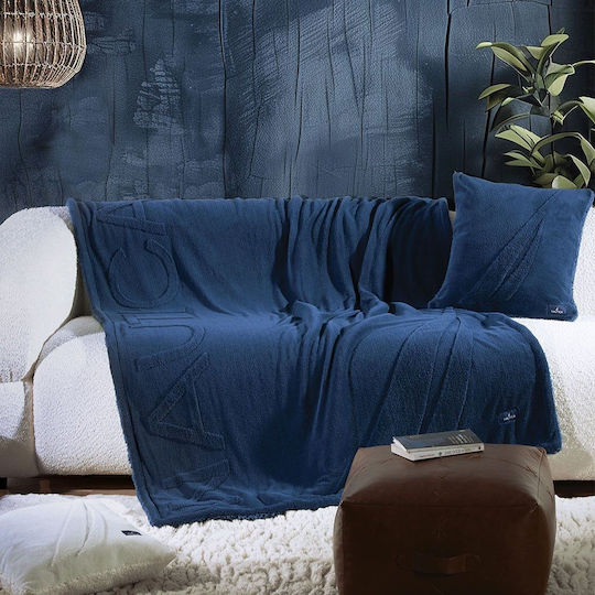 Perna Decorativă Umplutură Nau Coast True Navy Nef-nef Homeware 45x45 Poliester