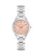 Bulova Sutton Γυναικείο Ρολόι 28mm Μπαταρίας με Ασημί Μεταλλικό Μπρασελέ