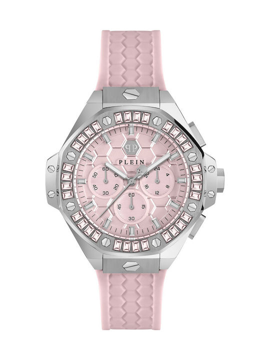 Philipp Plein Chrono Royal Ρολόι Μπαταρίας με Καουτσούκ Λουράκι