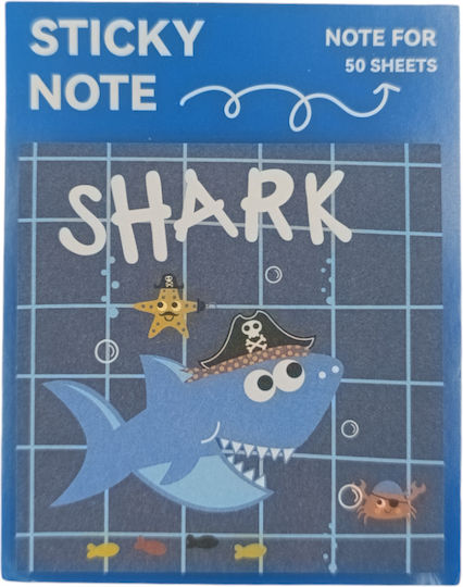 Αυτοκόλλητα Σημειώσεων Sticky Notes Shark 50 Sheets 8χ8εκ 2 Σχέδια