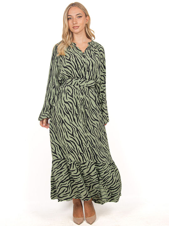 Hemdblusenkleid mit Zebragürtel