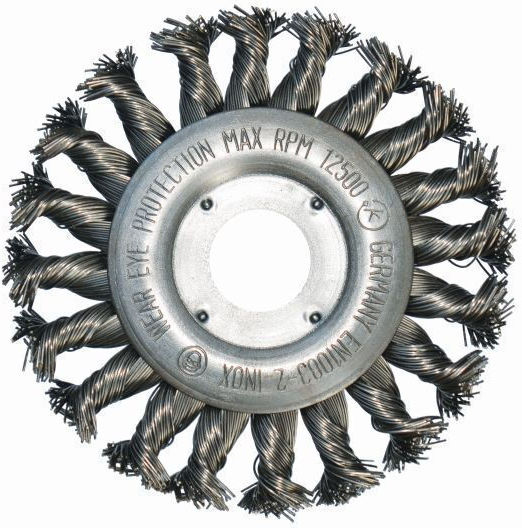 Disc Brush 115 Mm/22 2 Abraboro Braided Wire 0.5 Mm Inox