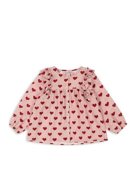 Kinderbluse Langarm Rosa Amour Mellow