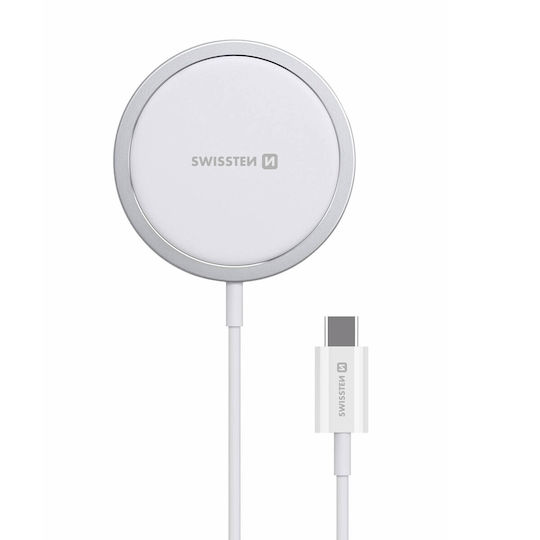 Swissten Φορτιστής Magsafe 15W Λευκός