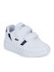 T-clip Kids Sneakers with Scratch White