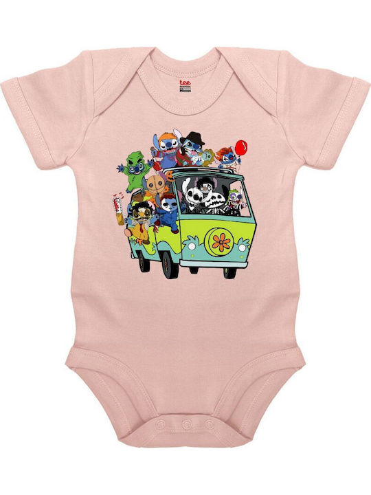 Koupakoupa Stitch Halloween Κορμάκι Ροζ Powder