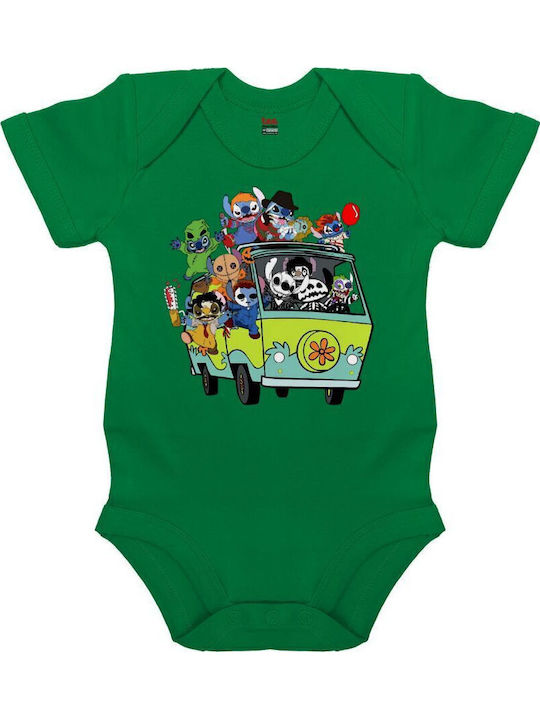 Koupakoupa Stitch Halloween Mâneca scurta Green
