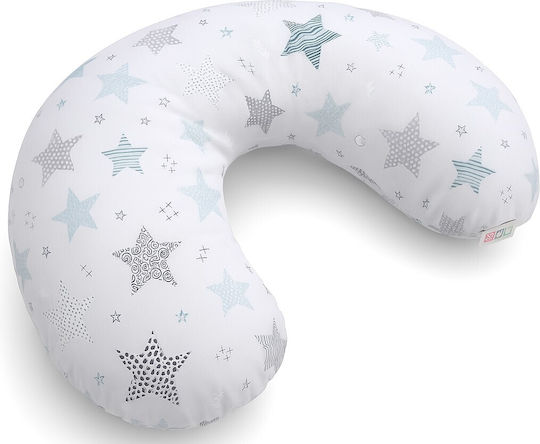 Queen Mother Μαξιλάρι Εγκυμοσύνης & Θηλασμού Πράσινο Stars Light - Mint Grey 55cm