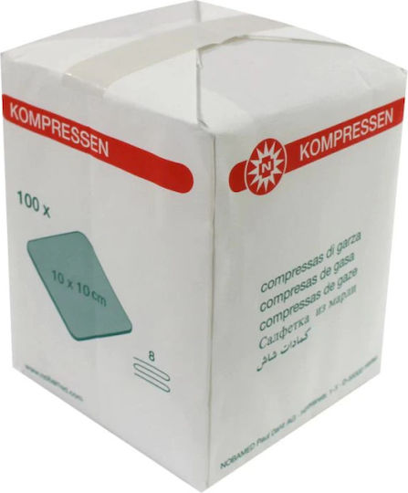 Nobamed Gaze Medicale Non-Sterile 10x10cm 100 Bucăți