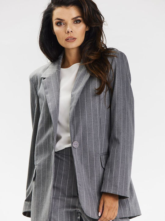 Awama Blazer pentru femei Sacou Grey