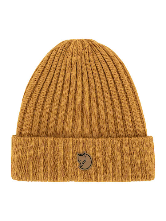 Byron Beanie Γυναικείος Σκούφος με Rib Πλέξη σε Κίτρινο χρώμα