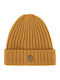 Byron Beanie Γυναικείος Σκούφος με Rib Πλέξη σε Κίτρινο χρώμα