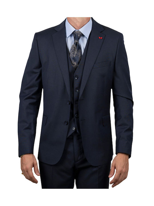 Men's Suit with Vest Navy