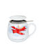Konitz Mug from Porcelain with Lid White 420ml