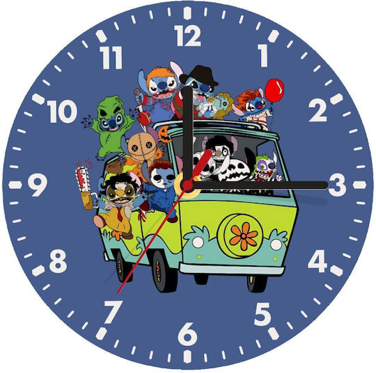 Koupakoupa Детски стенен часовник Stitch Halloween Дърво 20εκ.