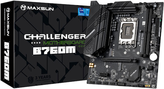 Maxsun Challenger B760M Дънна платка Micro ATX с Intel 1700 Сокет