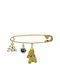 Roloi Kaliamanis Child Safety Pin made of Gold 9K for Boy