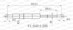 Open Parts Αμορτισέρ Πορτ Μπαγκάζ για Mercedes-Benz Citan Ford Transit Custom